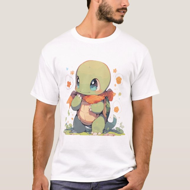 T-shirt Turtle Baby Turtle Turtle Tank Lizard Lizard (Devant)
