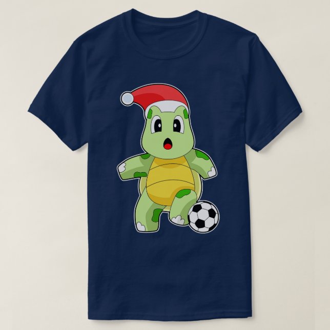 T-shirt Turtle Christmas Soccer (Design devant)