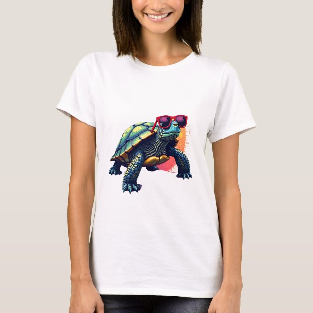 T-shirt Turtle Colorful Turtle Outfit Mens Turtle Lover Tu (Devant)