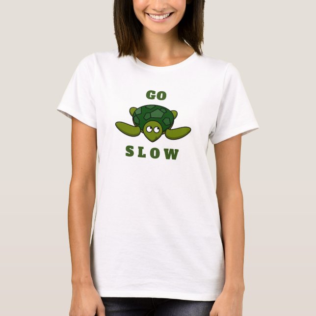 T-shirt Turtle Cute Tropical Summer Go Lent (Devant)