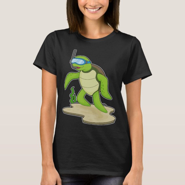T-shirt Turtle Diver Snorkel (Devant)