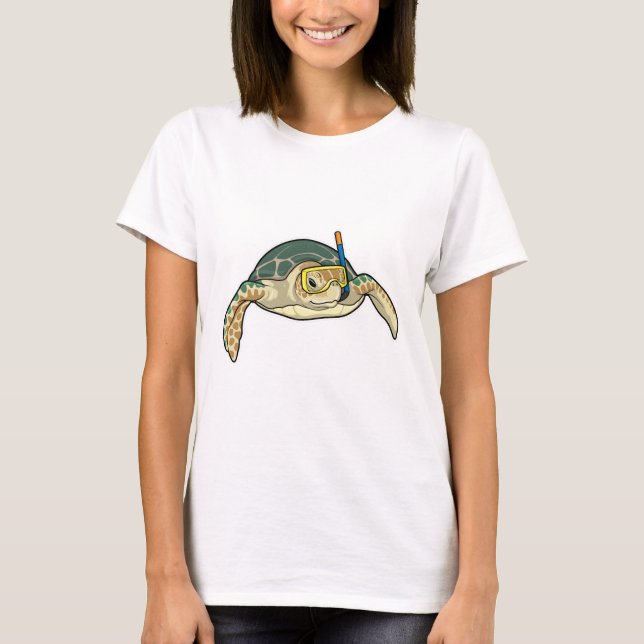 T-shirt Turtle Diver Snorkel (Devant)