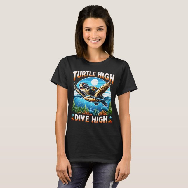 T-shirt Turtle High Dive High Turtle Lover (Devant entier)