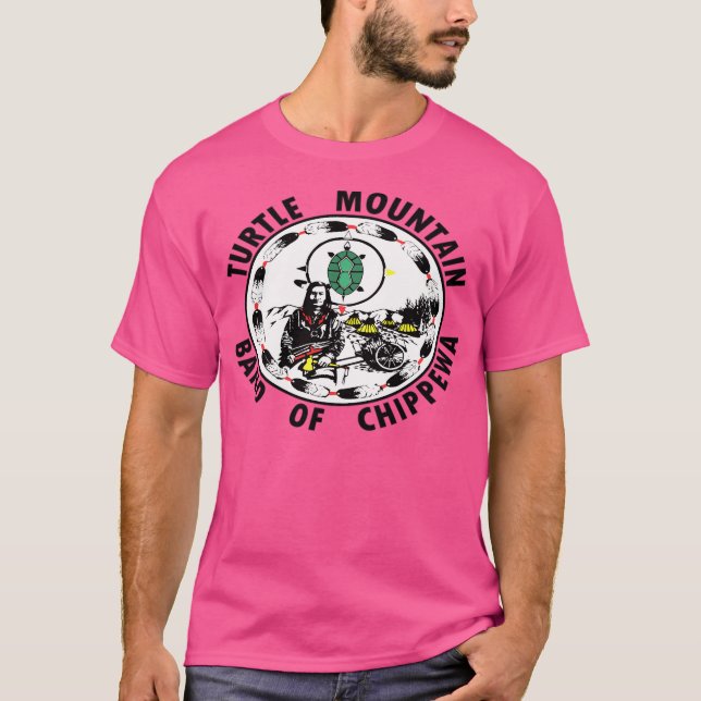 T-shirt Turtle Mountain Band De Chippewa (Devant)