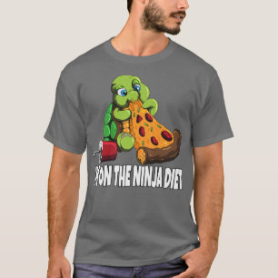 T-shirt Turtle On A Diet Eats Pizza I'm On The Ninja Diet