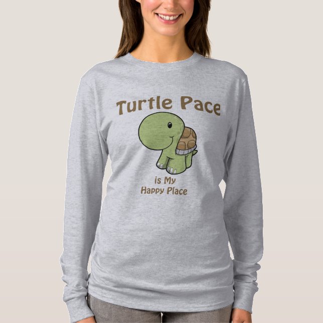 T-shirt Turtle Pace est mon endroit heureux (Devant)