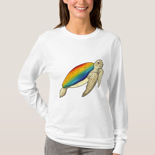 T-shirt Turtle Rainbow (Devant)