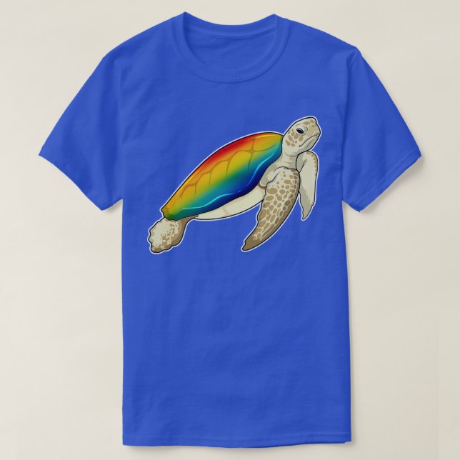 T-shirt Turtle Rainbow (Design devant)