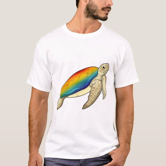 T-shirt Turtle Rainbow (Devant)
