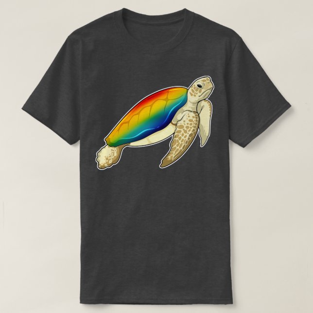 T-shirt Turtle Rainbow (Design devant)