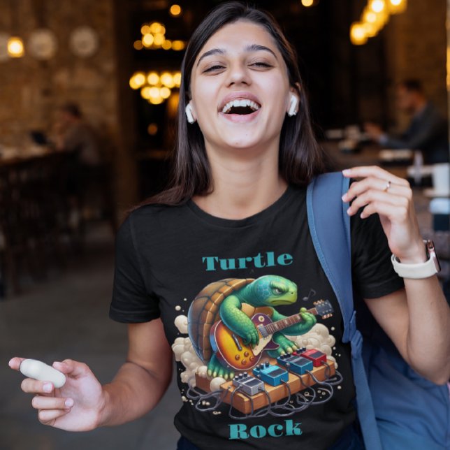 T-shirt Turtle Rockstar Jamming sur scène (Créateur téléchargé)