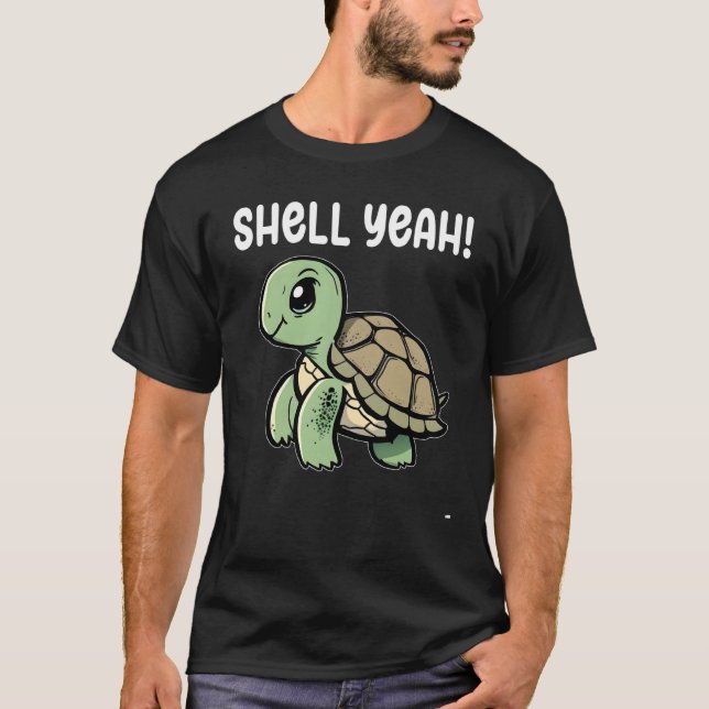T-shirt Turtle Shell Yeah Turtles Sea Cute Turtle (Devant)