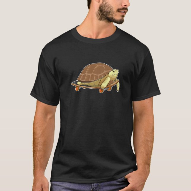 T-shirt Turtle Skater Skateboard Sports Premium (Devant)