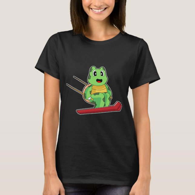 T-shirt Turtle Ski jumper Ski Winter sports (Devant)