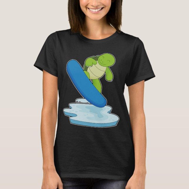 T-shirt Turtle Snowboard Snowboard (Devant)