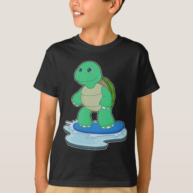 T-shirt Turtle Snowboard Sports d'hiver (Devant)