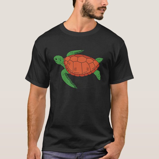 T-shirt turtle swimming (Devant)