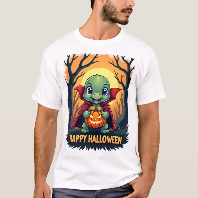 T-shirt Turtle Tortoise Boo Vampire Trick Or Treat Hallowe (Devant)