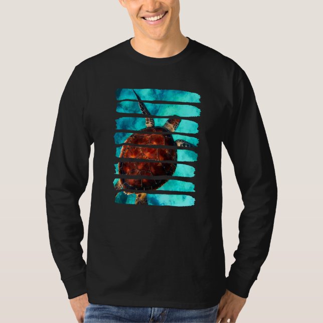 T-shirt Turtle Underwater Ocean Sea Nature Animal Leisure  (Devant)