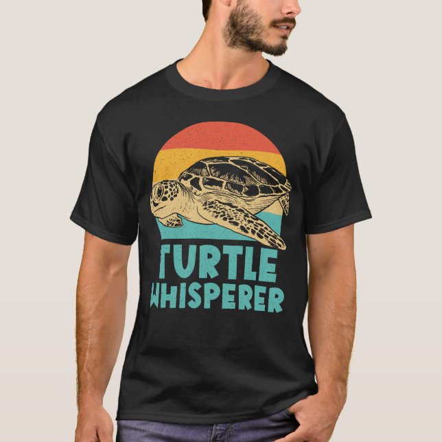 T-shirt Turtle Whisperer Retro Vintage (Devant)