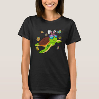 T-shirt Turtle With Bunny Ears Easter Day Cute Boys Girls 