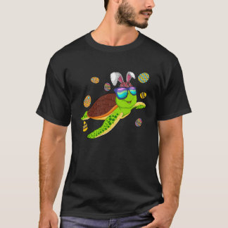 T-shirt Turtle With Bunny Ears Easter Day Cute Boys Girls 