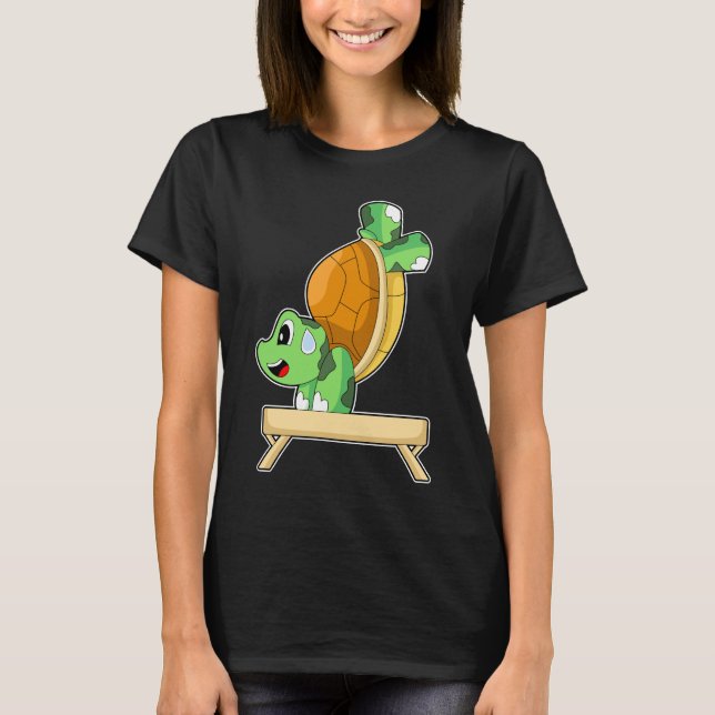 T-shirt Turtle Workout Gymnastics Fitness (Devant)