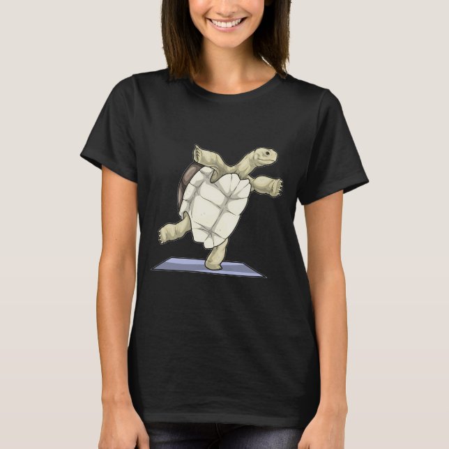 T-shirt Turtle Yoga Fitness Gymnastique (Devant)
