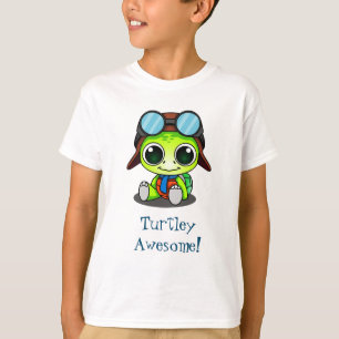 T-shirt Turtley Awesome Cute Cartoon Turtle dans Aviator C