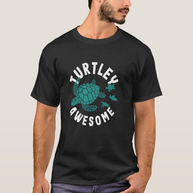 T-shirt Turtley Awesome Drôle Tortue (Devant)