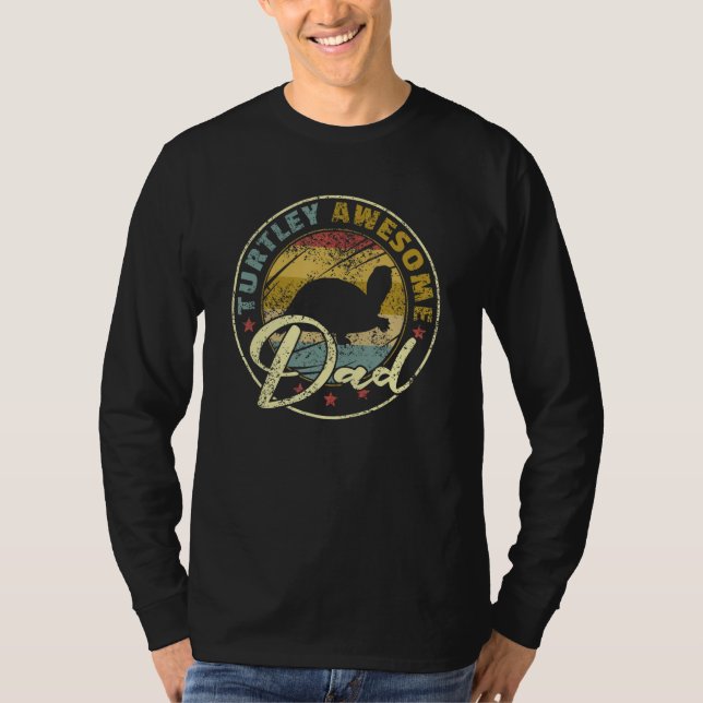 T-shirt Turtley Awesome Papa Funny Turtle Da du Père (Devant)