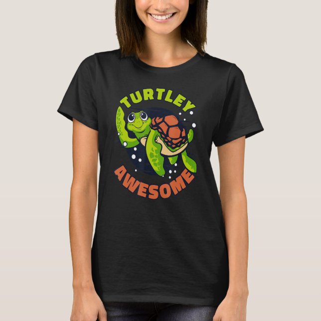 T-shirt Turtley Awesome Tortoise Peint Alligator Snappin (Devant)