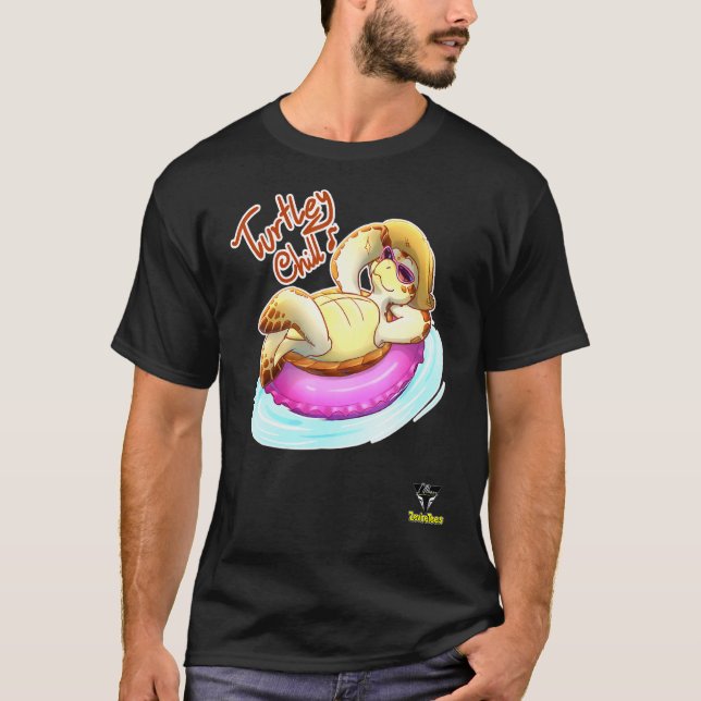 T-shirt Turtley Chill A Totalement Chill Turtle (Devant)