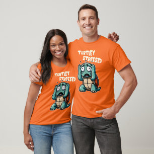 T-shirt Turtley Stress - Drôle Conception de tourte