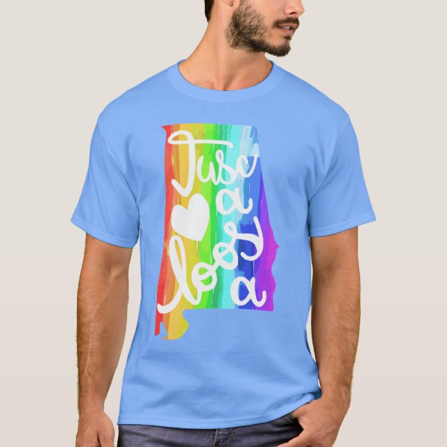 T-shirt Tuscaloosa Alabama Map Rainbow (Devant)