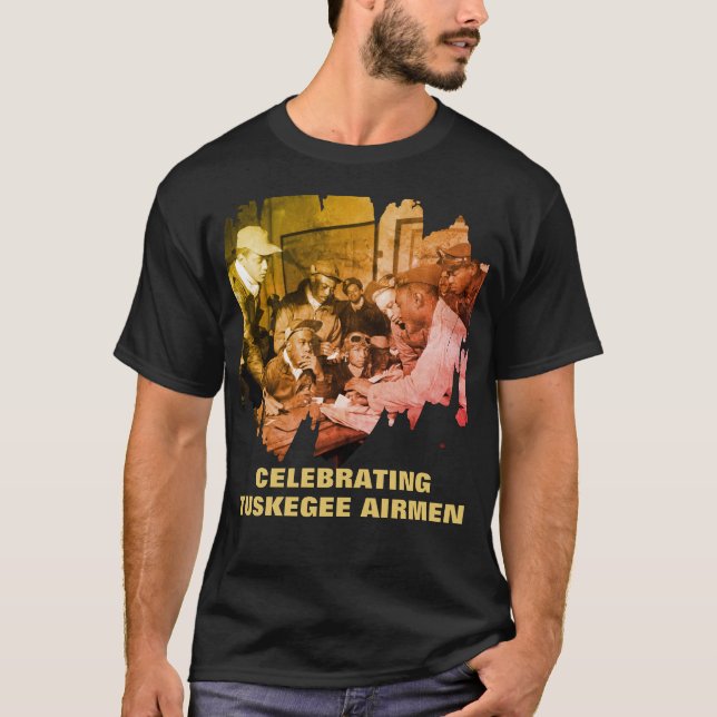 T-shirt TUSKEGEE AIRMEN Héros afro-américains (Devant)