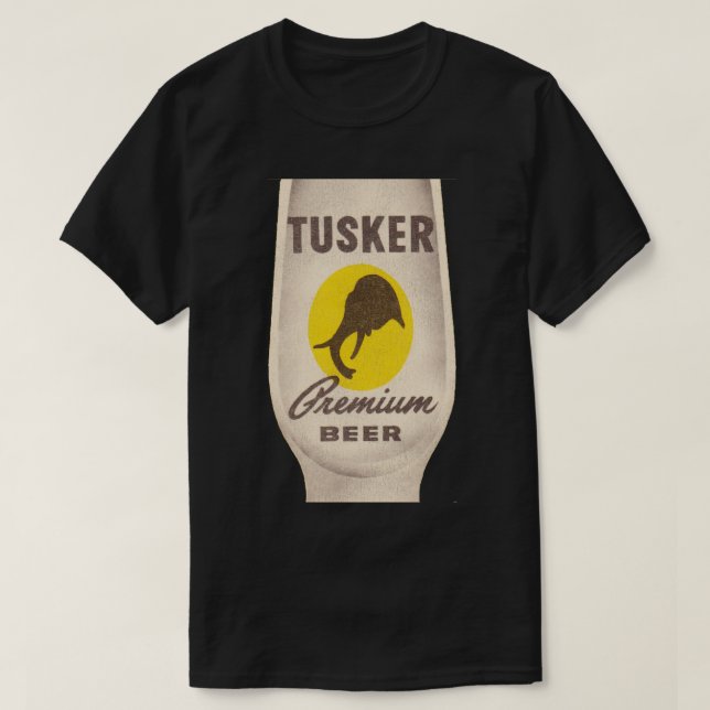 T-shirt Tusker Premium Beer Retro Defunct Breweriana (Design devant)