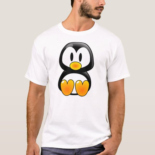 T-shirt tux à pingouin pour bébé (Devant)