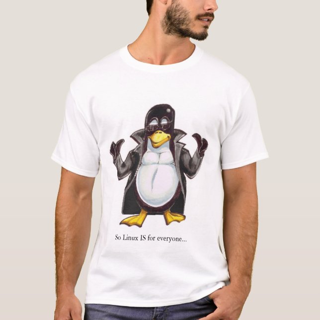 T-shirt Tux dans un trenchcoat (Devant)