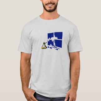 T-shirt Tux Linux Penguin devient médiéval