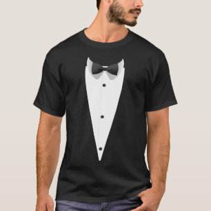 T-shirt Tuxedo avec Bowtie pour Mariages