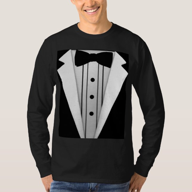 T-shirt Tuxedo Black Bow Cravate officielle (Devant)