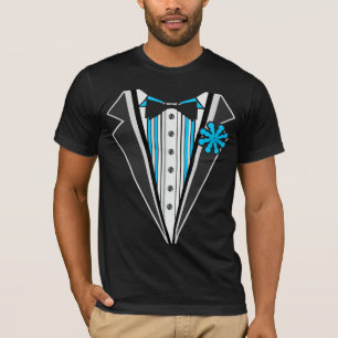 T-shirt Tuxedo Blue Stripes