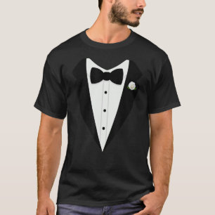 T-shirt Tuxedo Bow Cravate - Combinaison pour hommes