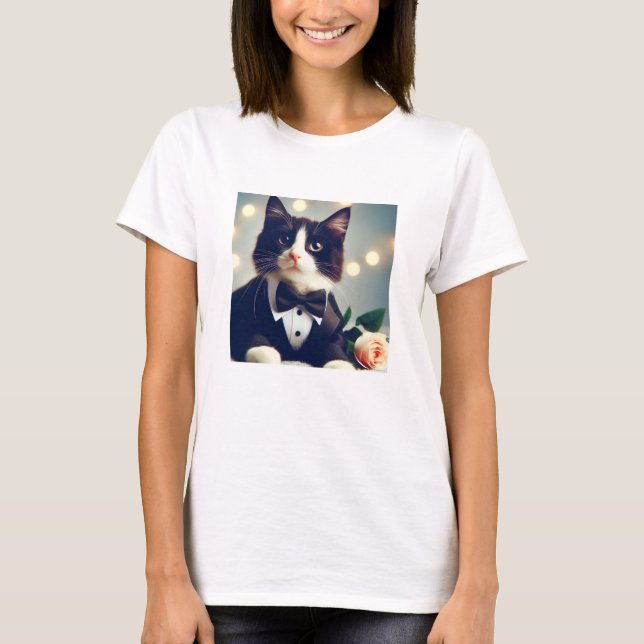 T-shirt Tuxedo Cat (Devant)