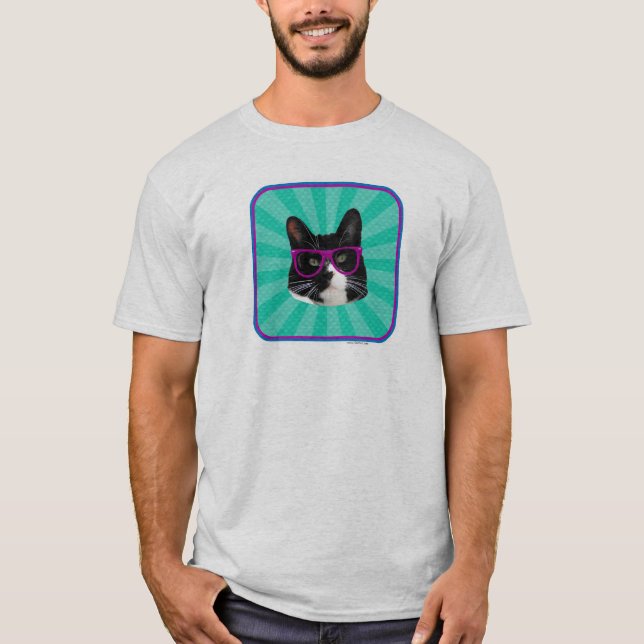 T-shirt Tuxedo Cat Design amusant (Devant)