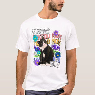 T-shirt Tuxedo Cat Mom Retro Amoureux des chats Super