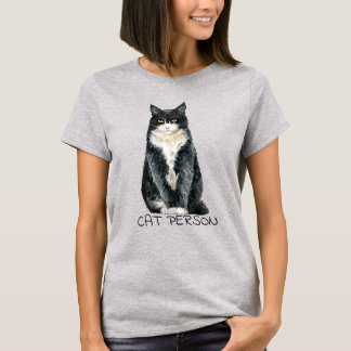 T-shirt Tuxedo Cat Person Art