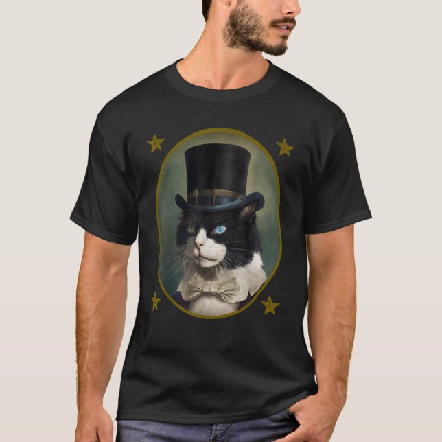 T-shirt Tuxedo Cat Presidents Day George Washington Abraha (Devant)