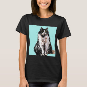 T-shirt Tuxedo Chat chats mignonette animaux de compagnie 